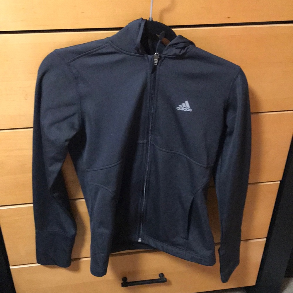 Dark grey ADIDAS zip up hoodie